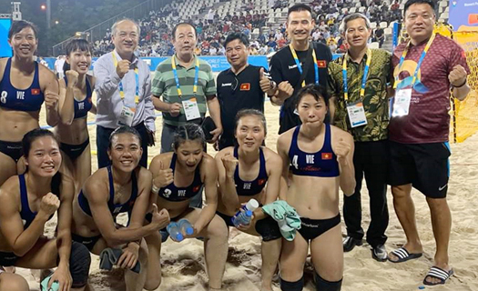 Bóng ném bãi biển nữ Việt Nam vào bán kết World Beach Games 2019